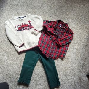 Janie and Jack 3T Boys Christmas outfit